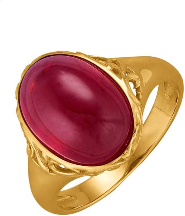 Diemer Farbstein Damesring met robijn cabochon Rood