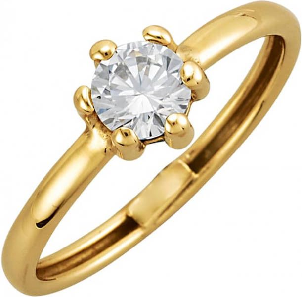 KLiNGEL Damesring met zirkonia Goudkleur