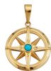 KLiNGEL Hanger Kompas met turkoois Goudkleur online kopen
