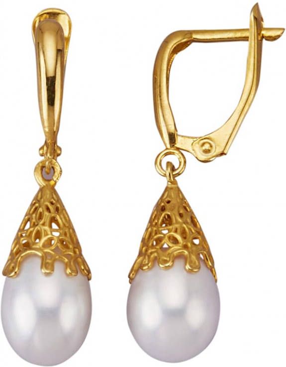 KLiNGEL Oorbellen met cultivé zoetwaterparels Goudkleur