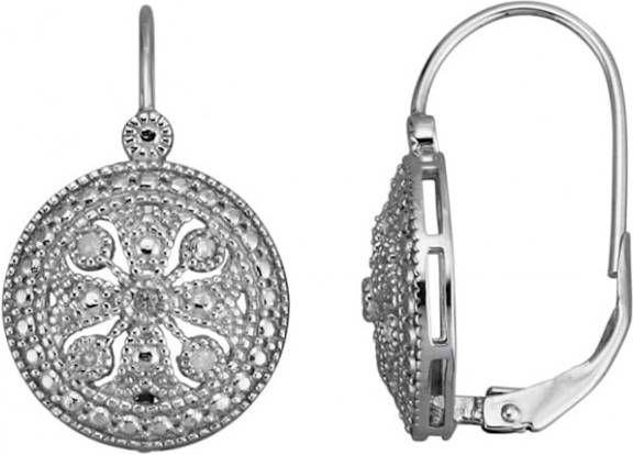 KLiNGEL Oorbellen met ijsdiamanten Zilverkleur