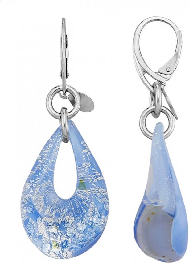 KLiNGEL Oorbellen met Muranoglas Zilverkleur