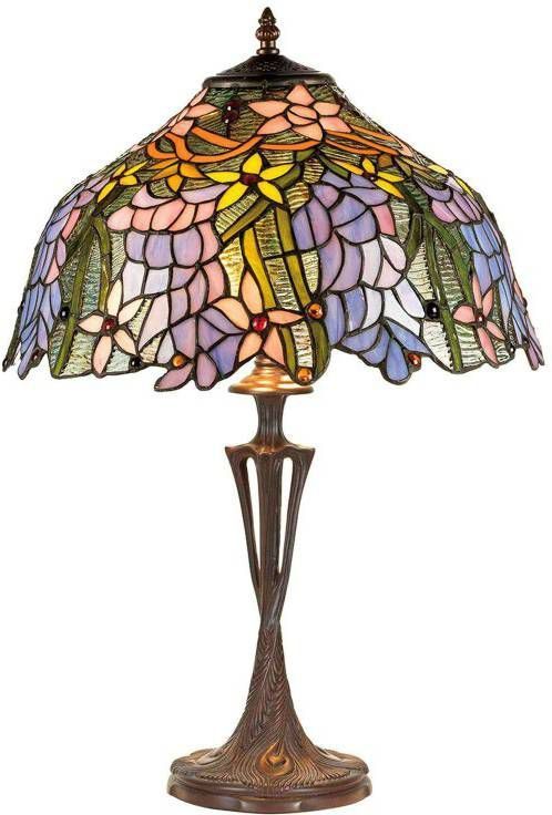 Artistar Tafellamp KT1082+PBLM11 in Tiffany stijl