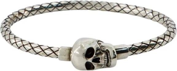 alexander mcqueen Zilver/koordarmband , Grijs, Heren