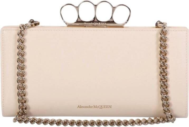 Four Ring Case beige bag , innovative, exciting, uncompromising, adjectives that best define the brand style Alexander McQueen, Beige, Dames