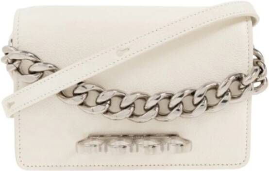 alexander mcqueen Vier ring mini schoudertas , Wit, Dames