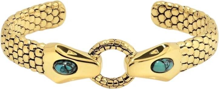 Aurélie Bidermann Tao armband in turquoise blauw metaal , Blauw, Dames