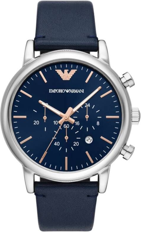 Emporio Armani Silver Men Watches , Grijs, Heren