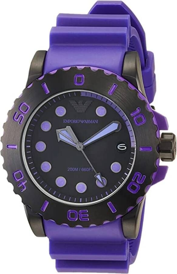 Emporio Armani Horloges Paars Heren