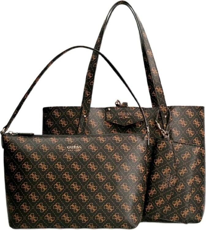 Guess Eco Brenton Tote Bag , Bruin, Dames