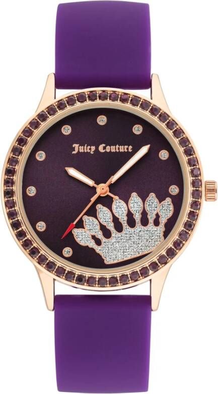 Juicy Couture Roségouden vrouwen horloges , Paars, Dames