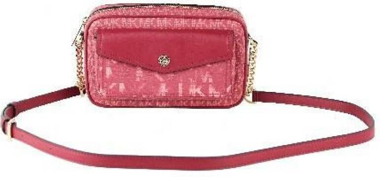 Michael Kors Jet Set Travel Medium Logo Camera Bag , Rood, Dames