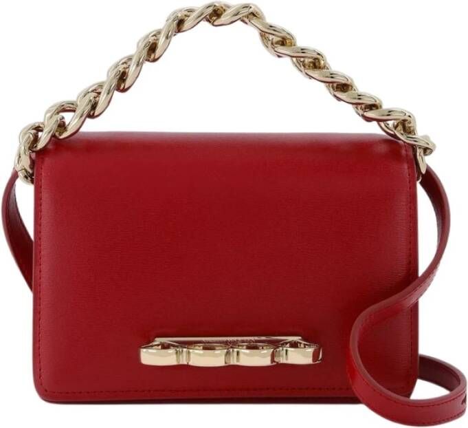 alexander mcqueen Mini Sac Four Ring Taille Tu, Couleur Presta Rouge , Rood, Dames