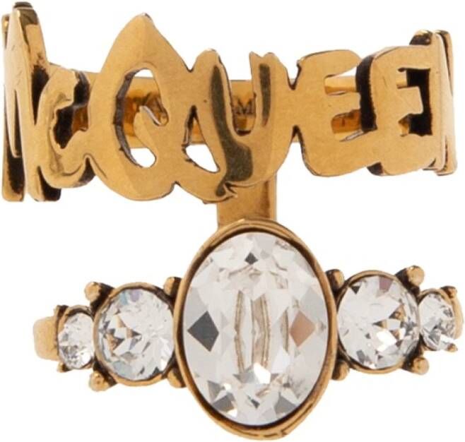 alexander mcqueen Ring ontmoette logo , Geel, Dames