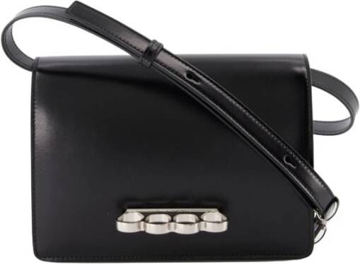 alexander mcqueen Zak de vier ring maat u, Presta kleur zwart , Zwart, Dames