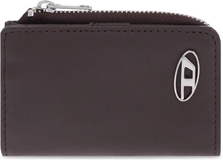 Diesel ‘L Zip’ lederen sleutelhouder , Bruin, Heren