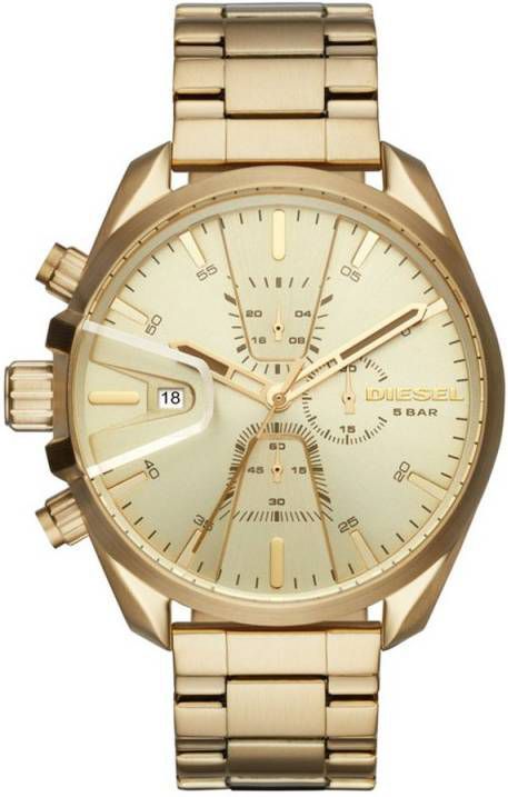 Diesel horloge Ms9 Chrono DZ4475 goudkleur