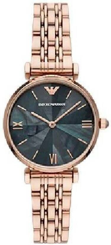 Emporio Armani Elegant roestvrijstalen horloge , Geel, Dames