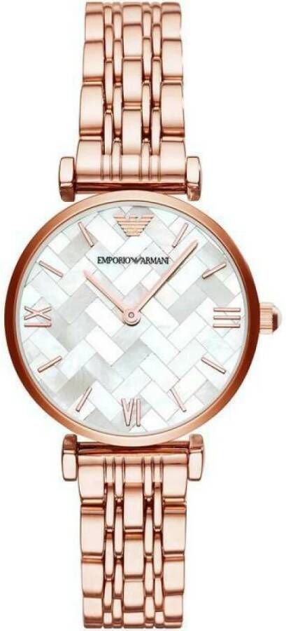 Emporio Armani Mode roestvrijstalen horloge , Geel, Dames