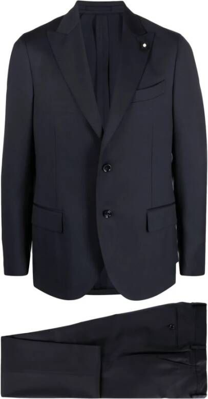 Lardini Single Breasted Suits , Blauw, Heren