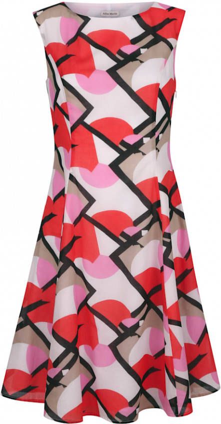 alba moda Jurk met grafisch dessin allover Rood
