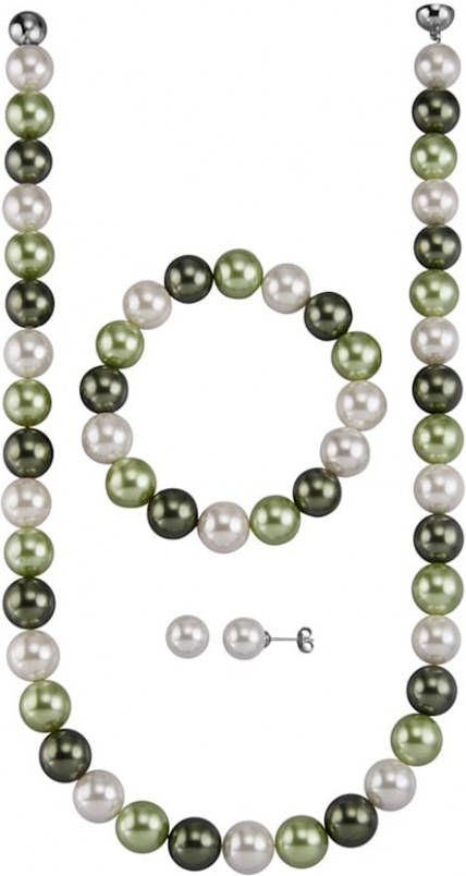 KLiNGEL 3 delige sieradenset van schelpparels Multicolor