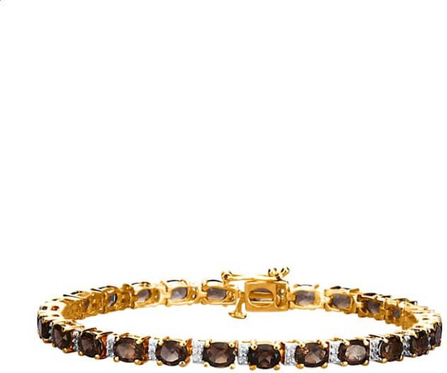 KLiNGEL Armband met rookkwarts Goudkleur