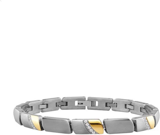 KLiNGEL Armband met synth. zirkonia's Bicolor