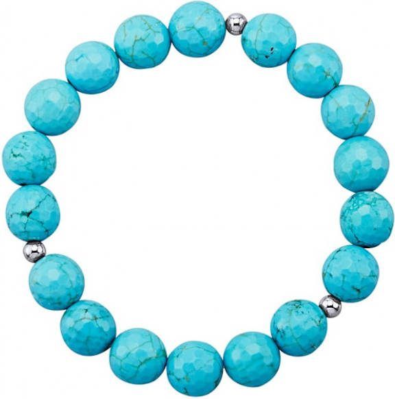 KLiNGEL Armband met turkooiskralen(beh.) Turquoise