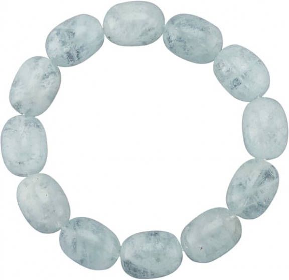 KLiNGEL Armband van aquamarijn Blauw