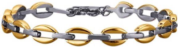 KLiNGEL Armband van titanium Geelgoudkleur