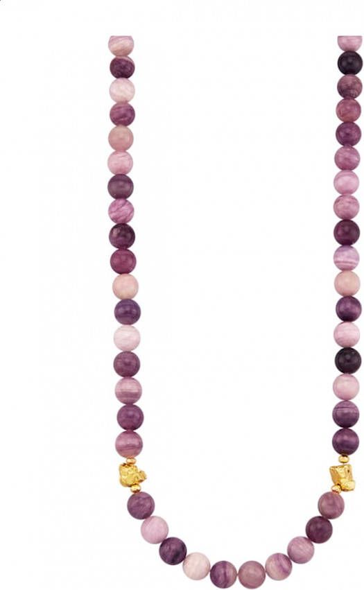 KLiNGEL Collier met fluoriet en pyriet Multicolor