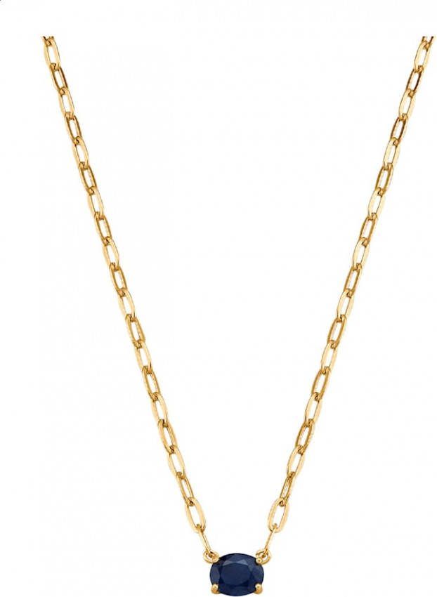 KLiNGEL Collier met saffier Goudkleur