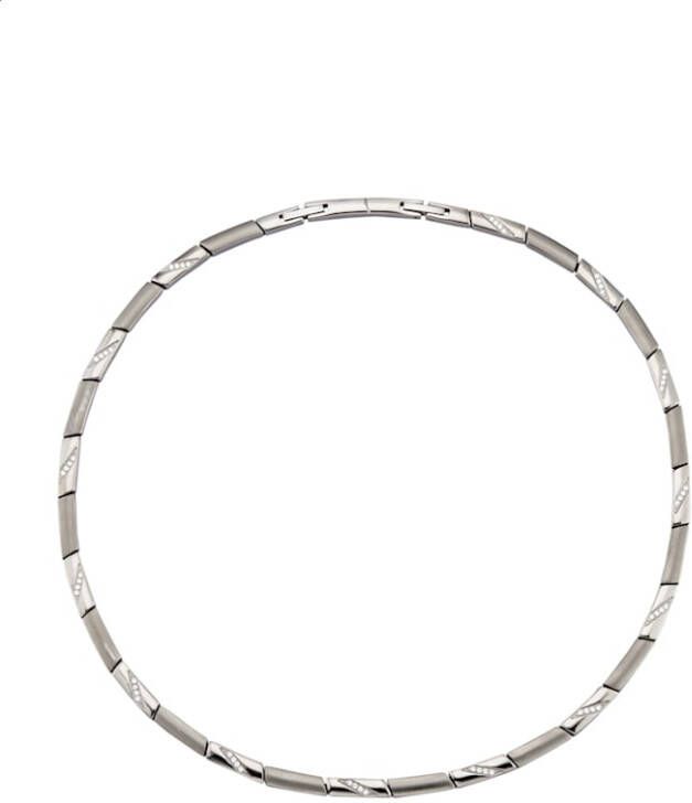 KLiNGEL Collier met synth. zirkonia's Zilverkleur