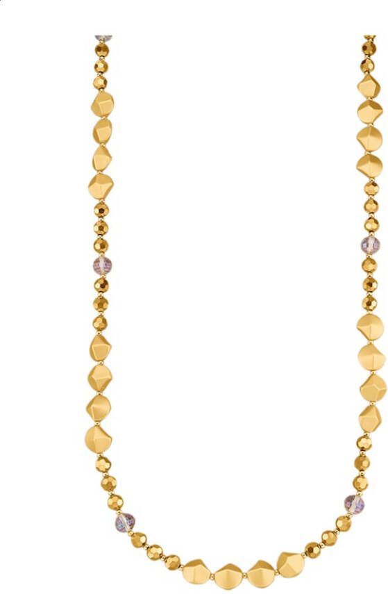 KLiNGEL Collier van beige glaskralen Beige