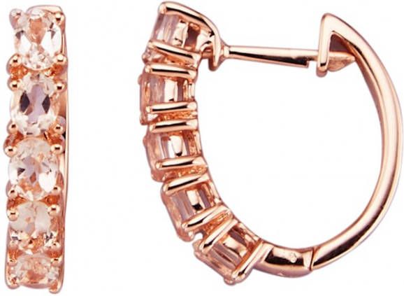 KLiNGEL Creolen met morganiet Roze