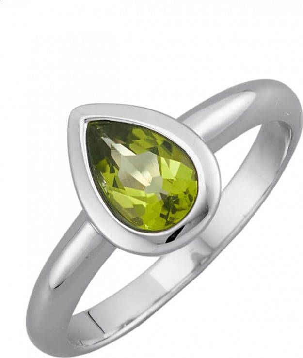 KLiNGEL Damesring met 1 peridot Groen