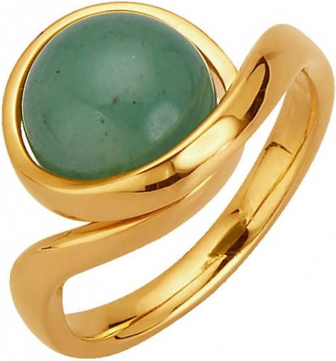 KLiNGEL Damesring met aventurijn Groen