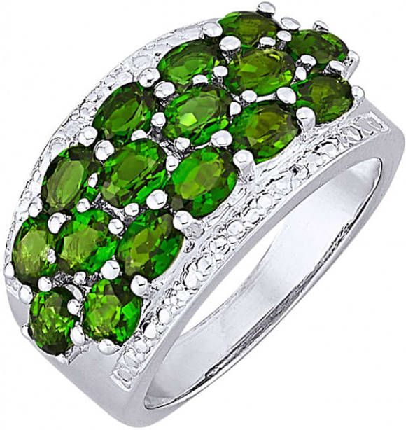 MONA Damesring met chroomdiopsieden Groen