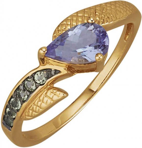 MONA Damesring met tanzaniet en peridot Blauw