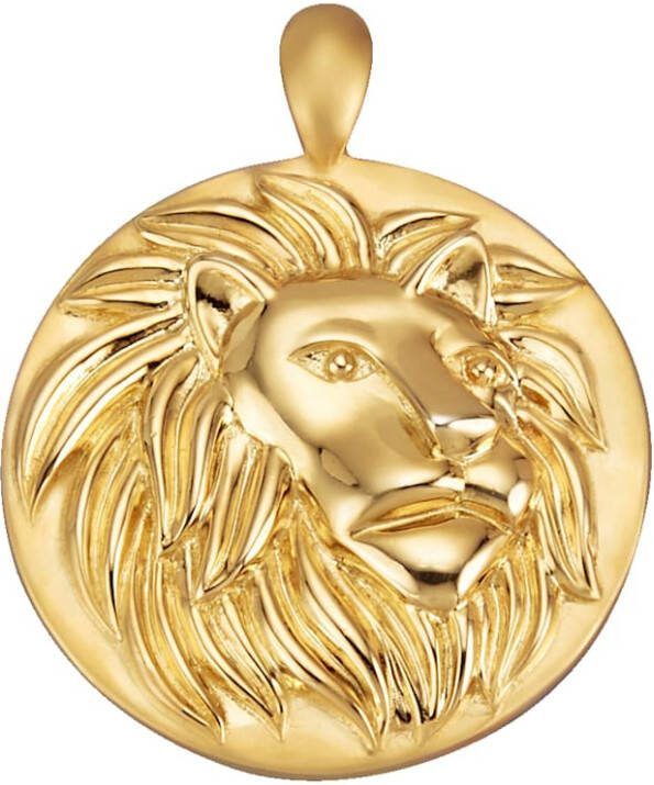 KLiNGEL Hanger Leeuw van verguld zilver Geelgoudkleur