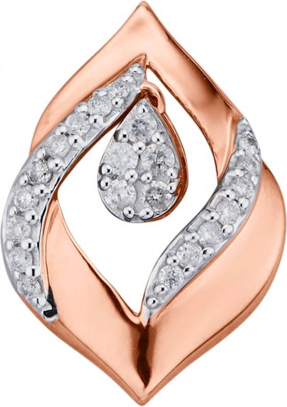 KLiNGEL Hanger met briljanten Roodgoudkleur