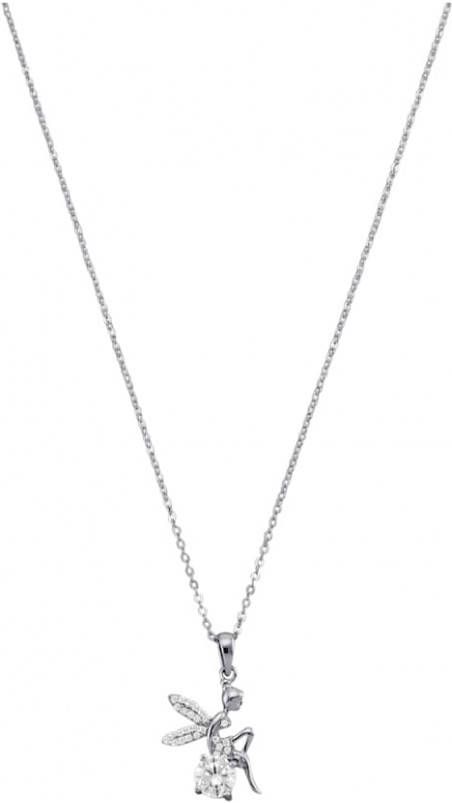 KLiNGEL Hanger met ketting met elfje Zilverkleur