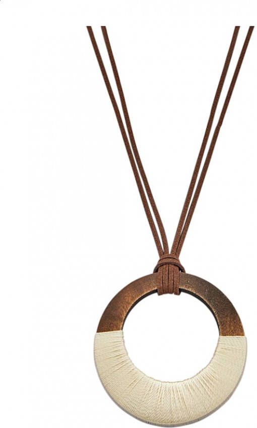 KLiNGEL Hanger met ketting met houten hanger Multicolor