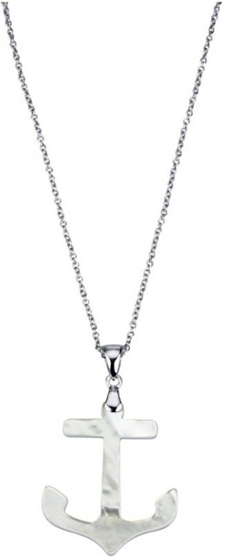 KLiNGEL Hanger met ketting met parelmoer Wit