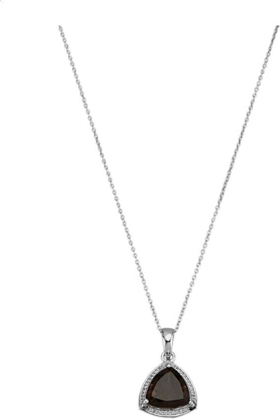 KLiNGEL Hanger met ketting van gerodineerd zilver Bruin