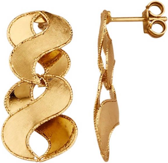 KLiNGEL Infinity oorbellen in goudkleur Geelgoudkleur