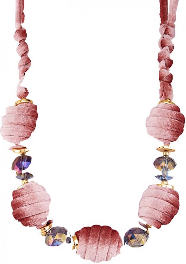 KLiNGEL Ketting in ribcordlook Roze