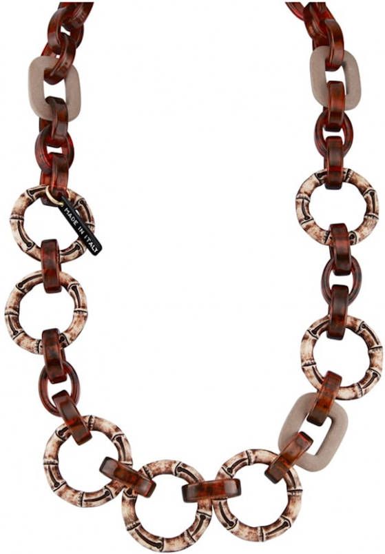 KLiNGEL Ketting met kettingprint Bruin