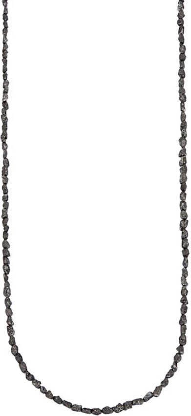 KLiNGEL Ketting met ruwe diamant Zwart